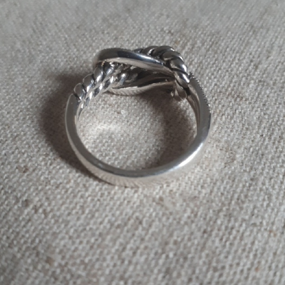 Marc Sterling Silver & Marcasite Twisted Rope Ring - Picture 3 of 9